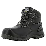 SAFETY JOGGER Sicherheitsschuhe mit Stahlkappe Herren Leicht - Bestboy - S3 / S1P Arbeitsschuh für Damen, rutschfeste Stahlsohle, Stoßdämpfender, Wasserabweisender Sicherheitsstiefel, Schwarz, 43 EU