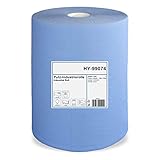 Putzpapierrolle, blau | saugstarke Putztücher | ideal für Industrie, Werkstatt und Gastronomie (3-lagig, 1000 Blatt)