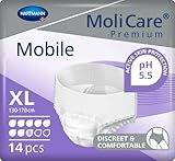 MoliCare Premium Mobile Einweghose: Diskrete Anwendung bei Inkontinenz für Frauen und Männer; 8 Tropfen, Gr. XL (130-170 cm Hüftumfang), 14 Stück