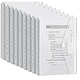 24 Stück Dokumentenmappe A4, Registermappen mit 11 Lochrand, Transparent Wasserdicht Dokumententasche Sammelmappen für Dokumente Organisieren