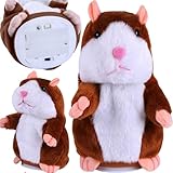 Retoo Sprechende Hamster Spielzeug Wiederholt Talking Plüschtier Elektronische, Lustige Kinder Stofftiere,Record Interaktives für Baby Kinder Kids, Early Learning, Geburtstagsgeschenk