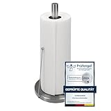 Küchenrollenhalter stehend 32 x 15 cm VonBueren | Edelstahl | Küchenpapierhalter Silber | Papierrollenhalter Küchenrolle | Halter für Küchenrollen | für Arbeitsplatte