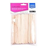 Vaessen Creative Eisstiele aus Holz, 80 Stück, 1,8 x 15 cm, Kreative 3D-Kunst, Kunst und Kunsthandwerk für Kinder, Heimdekor und Mehr, Natural Birch