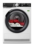 AEG WiFi Wärmepumpentrockner 8 kg mit SmartDry, Serie 9000: AbsoluteCarePlus Daunentrocknung, Punktgenaue Ergebnisse mit 3D-Scan Restfeuchteermittlung, Energiekl. A, Trommelbeleuchtung, TR9XW80880
