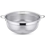 Sieb, HaWare Edelstahl Küchensieb Nudelsieb mit Griff, 20cm Mikroperforiertes Abtropfsieb Seiher zum Ablaufen & Spülen für Küche / Nudel / Gemüse / Obst / Reis, Spülmaschinenfest