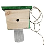 Hemousy Holzbienenfallen Für Den Außenbereich - Ausbruchsichere Wiederverwendbare Rustikale Insektenfänger,Wespenfänger und Bienenstockfalle für draußen - Für Garten Dachvorsprung Terrasse