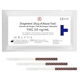 10x THC Drogentest Schnelltest Urin | 20ng/mL | Urintest | Teststreifen (Apothekenqualität)