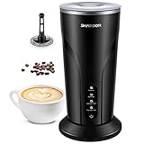 SHARDOR Milchaufschäumer Elektrisch, 4 in 1 Milchaufschäumer, innen antihaftbeschichtet, Magnetrührkopf, heiße Milch 300 ml, Schaum 150 ml, 500 Watt, für Milchkaffee, Cappuccino, Mokka, Macchiato