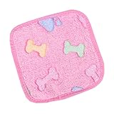 POPETPOP 1 Stück Hunde Kätzchen Fleece Rosa-*cm Abdeckkissen Kleine Knochenkoralle Hundedecken Warm Tiere Bedrucktes Design Schlafaufdruck Niedliches Kleintier Katze Haustier Waschbar