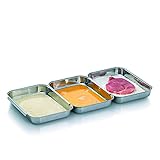 Kela 10846 Panierschalen-Set, 3-tlg., Edelstahl, 22,3 x 14,5 cm, Estrada