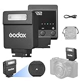 Godox iM22 Kamera-Blitz Mini-Blitz mit 470mAh Akku 440 Full-Power Flash 5 Stufen für Sony zve10,zv1, Canon, Nikon,Fuji, Olympus Kameras (iM22)