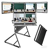 Laptop-Bildschirm-Erweiterung Dreifachmonitor, 15,6 Zoll tragbares faltbares Display, 1080p FHD IPS-Bildschirm, einfache Einrichtung mit einem Kabel (Type-C/HDMI), 360° drehbar für verbesserte