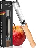 SCHWERTKRONE® Apfelentkerner | Apfelausstecher Edelstahl rostfrei | Holzgriff | Solingen – Made in Germany | Kerngehäuse-Entferner