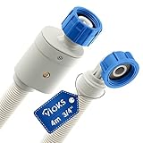 VIOKS Wasserstop Waschmaschine Schlauch 3/4 Zoll 4 m 25 °C - Zulaufschlauch Spülmaschine/Aquastop Schlauch Waschmaschine - Waschmaschinen Zubehör - Zulaufschläuche für Waschmaschinen