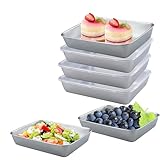 suaywo 6er-Set Edelstahl-Aufschnittboxen, Stapelbar Aufschnittbox Fresh Edelstahl Frischhaltedosen mit Deckel Spülmaschinenfest und für Käse, Fleisch und Wurst Geeignet