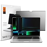 Spigen SafeView Magnetischer Blickschutzfilter für MacBook Pro 14 Zoll (M4 / M4 Pro / M4 Pro Max / M3 Serie / M2 Serie / M1 Serie), Sichtschutzfilter, Privacy Schutz, Anti-Fingerabdruck