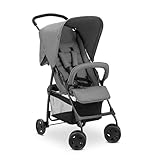hauck Buggy Sport, Ultra Leicht - nur 5,9 kg, für Kinder bis 15 kg, Klein Zusammenklappbar, Reisebuggy mit Liegefunktion, Extra Großer Korb bis 3 kg (Grey)