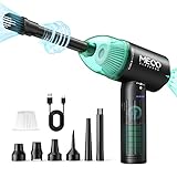 2 in 1 Staubgebläse und Druckluftspray, MECO ELEVERDE 90000U/min Elektrische Staubgebläse, 12Kpa Kabellos Tastatur Reinigung für Laptop, Sofa, 3-Gang Air Duster Luftdruckspray, Typ-C-Schnellladung