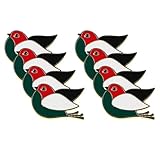 DIKACA 8 Stück Pack Palästina Flagge Metall Anstecknadeln in Vogelform Langlebige Emaille Broschen für Kleidung Rucksack und Festliche Anlässe