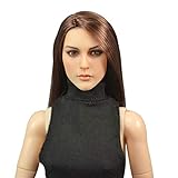 Batop Weibliche Kopf Sculpt mit Lange braune Haare für 1/6 Action Figuren Weiblich