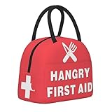 COEIOBEO Funny Hangry Erste-Hilfe-Lunchbox, Notfall-Snack-Set, tragbare Lunchtasche, wiederverwendbare Lunchtasche für Damen, Herren und Kinder – tolles Gag-Geschenk