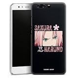 DeinDesign Hard Case kompatibel mit Huawei P10 Plus Schutzhülle transparent Smartphone Handy Hülle Naruto Shippuden Offizielles Lizenzprodukt Sakura