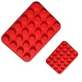 lafomukea Mini Muffinform Silikon, Mini 24 Tassen Muffin Form, Antihaft Muffinblech, Antihaftbeschichtet, Antihaft-Silikon-Backform, Ideal für Die Herstellung von Muffin-Kuchen