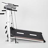 TechFit Laufband, Manuelle Steigung 3-Stufen verstellbar, LCD Display, 100kg max. Nutzergewicht, Faltbar, Transportrollen, 35x100 cm Lauffläche, 95% vormontiert, Kompakt für Zuhause, Büro und Fitness