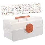 PRETYZOOM Schmuckkästchen Für Kinder Haarschmuck Für Kinder Mädchen Basteln Kinderkommode Kommode Für Kinder Haarspangen Für Mädchen Klares Handwerk Haarschmuck Für Mädchen Weiß Pp