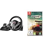 SUBSONIC Superdrive - Rennlenkrad/Lenkrad Driving Wheel SV200 mit pedalen und Schaltpaddles für Nintendo Switch - PS4 - Xbox One - PC & Gear Club Unlimited 2 (Definitive Edition) - [Nintendo Switch]