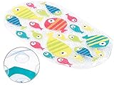 BadeStern Badewannenmatte: rutschfeste Badewannen-Matte mit Fisch-Motiv, 69 x 38 cm (Badewannenmatte Kinder, Duschmatte, Matten Badewanne)