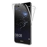 AICEK Huawei P10 Lite Hülle, 360° Full Body Transparent Silikon Schutzhülle für Huawei P10 Lite Case Crystal Clear Durchsichtige TPU Bumper P10 Lite Handyhülle (5,2 Zoll)