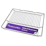 Vioks.pro Ofengitter Backofen Grillrost Edelstahl 455x375 mm Ersatz für Bosch 00577170 - Ofen Rost Gitter Backgitter - Gitterrost für Backofen