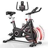 Advamsoler Heimtrainer Fahrrad mit Magnetischem Widerstand, Ergometer Hometrainer Fahrrad mit LCD-Monitor,Tablet-Halter Indoor Spinning Bike für Cardio-Training, 160 kg Belastbar