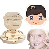 Milchzahndose, Zahndose Milchzähne Mädchen mit Display Funktion, Zahnbox Geschenk zur Geburt, Hübsche Zahnfee Geschenke Kinderzahndosen für Babys (Milichzähne Dose für Mädchen)