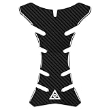 Autodomy Tankpad Motorrad Schwarze Carbonfaser Universell V2 | Motorrad Tank Aufkleber 20x14 cm | Geeignet für Alle Motorradmarken