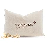 Zirben Familie Natur-Dekokissen 30x20cm • Zierkissen gefüllt mit natürlichen ZirbenFlocken