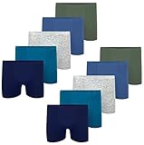 LOREZA ® 10 Jungen Boxershorts aus Baumwolle (128-134 (8-9 Jahre), 10er Set)