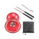 Uikdjgu Diabolo Chinese Yoyo Set Dreifachlager Diabolo Chinesische Diabolo -Ältere Kinderspielzeug für Kinder