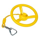 Toyvian Ninja-Rad Zubehör für Outdoor-Spielsets Tür schwingen Fitnessstudio Turnbar für sportgeräte Sport geräte robuste Kinderschaukel Fitness-Griffring Abs Yellow