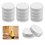 12 Stück Keramikwolle für Bioethanol Kaminofen (85x85x25mm) - Keramikschwamm, Glaswolle, Keramische Wolle für Ethanol Tischkamin Indoor & Gelkamin