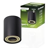 Lumiled Aufbauspot Tuba Anbauleuchte Aufbaustrahler Aufbauleuchte Aufputz Mobil GU10 LED Spot AMAT-L gold-schwarz 115 mm