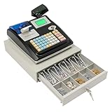 Elektronische Kasse Registrierkasse mit 48 Tasten & Kartenzahlungsgerät & Zweiseitige Anzeige, Supermärkte Kiosk Einzelhandel Kassensystem, Unterstützt Mehrere Zahlungsarten