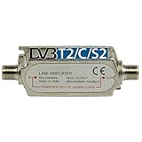 TronicXL Profi DVBS2 DVB-S2 Satelliten-Leitungsverstärker Inline Breitband SAT Verstärker TV PreAmp Inlineverstärker