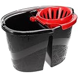 Bama Spa Wischeimer 18 L Putzeimer Zweikammer Doppel Wasser Eimer mit Presse Auswringer