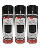 SDV Chemie Spritzspachtel & Füller Spray Schwarz 3x 400ml für Autolack Lackierer KFZ Auto
