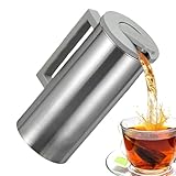 Wasserkrug – Edelstahl | Große Kapazität Trinkorganizer Krug mit Deckel | Saftkrug | Kaffee Tee Saft Server für Zuhause, Restaurant, Getränke, heiße oder kalte Getränke