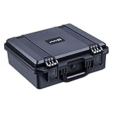 Lykus HC-3510 Wasserdicht Koffer mit anpassbar Rasterschaumstoff, Innengröße 35x30x13 cm, geeignet für Pistole, DSLR Kamera, kleine Drohne, Camcorder, Actionkamera und andere