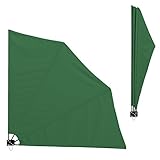 casa.pro Balkonfächer Ragusa Wandklappschirm Wandschirm Seitenmarkise Sichtschutz Balkon Sonnen Wind Schutz Grün 160x160cm ²