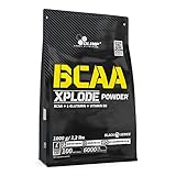 OLIMP- BCAA Xplode Powder. Nahrungsergänzungsmittel in Pulverform, mit einer Komposition aus verzweigtkettigen Aminosäuren, L-Glutamin und Vitamin B6. Geschmack: Strawberry (1000 g)